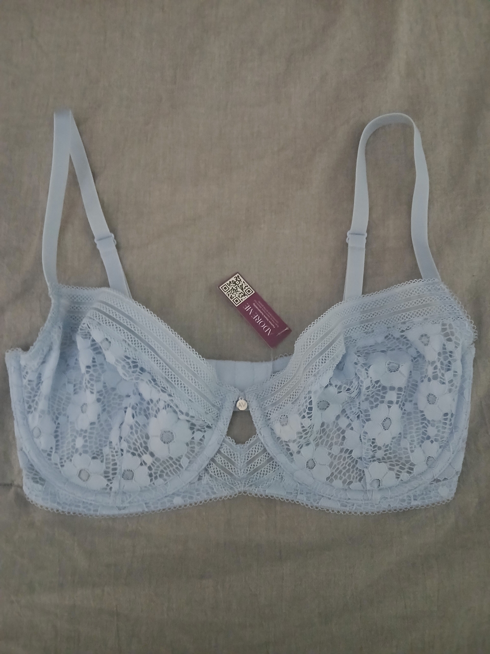 Adore Me Light Blue Lace Underwire Bra